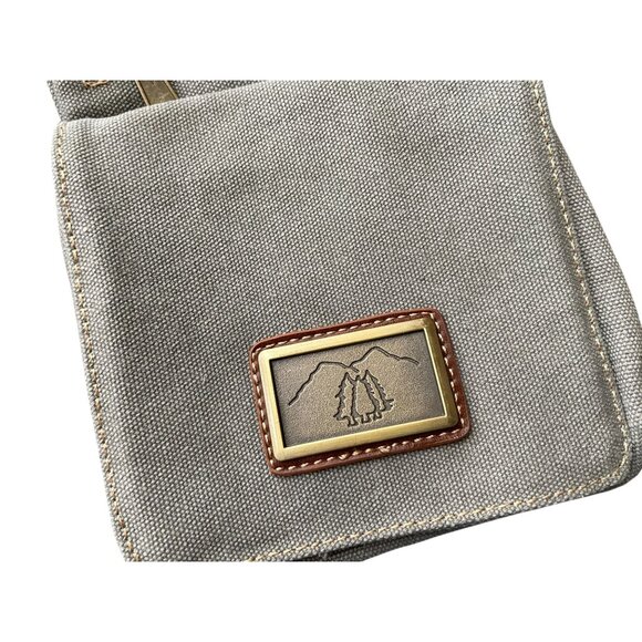 Triple Tree canvas crossbody shoulder bag purse gray adjustable - Picture 3 of 12